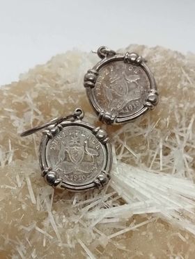 Threepence Stirling sliver Earrings