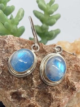 blue moonstone earrings