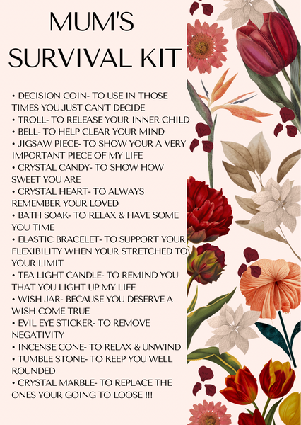 Mum’s Survival kit Jars