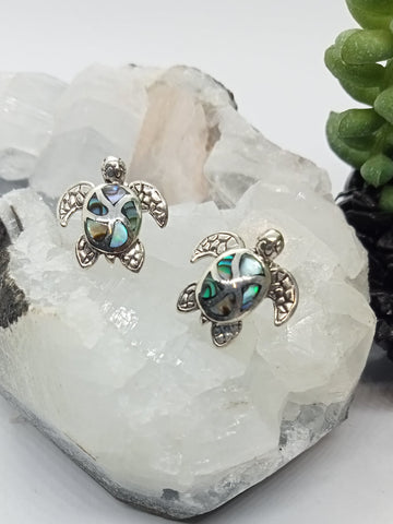 Abalone shell Turtle earrings