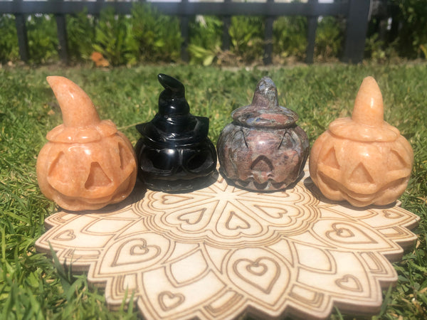 Crystal carved pumpkins