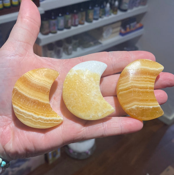 Orange Calcite Moons