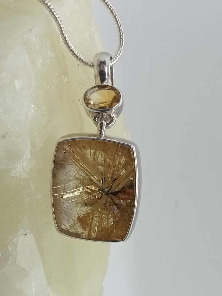 Rutilated Quartz Pendant