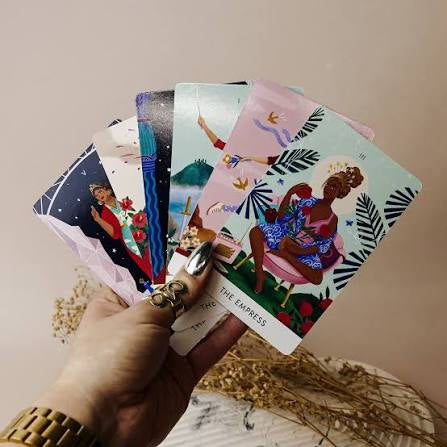 Tarot cards of modern goddesses