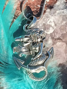 Mermaid and Anchor Pendant