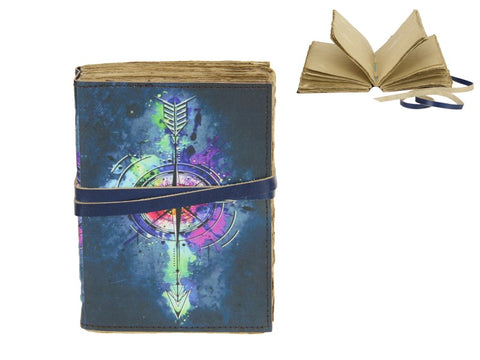 Leather Printed Journal - Compass