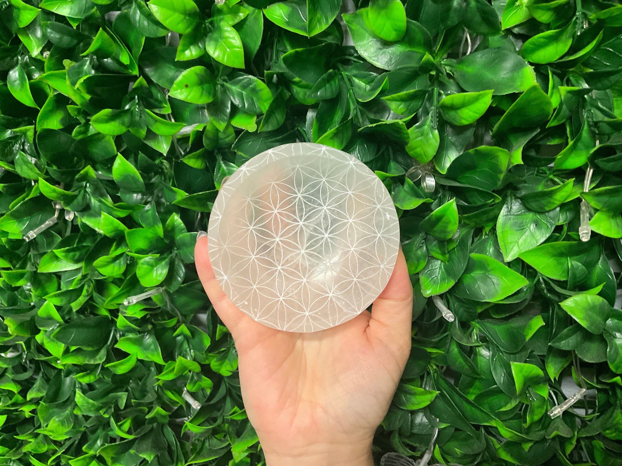 Selenite Bowl - Flower of Life Design