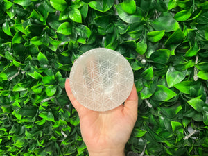 Selenite Bowl - Flower of Life Design