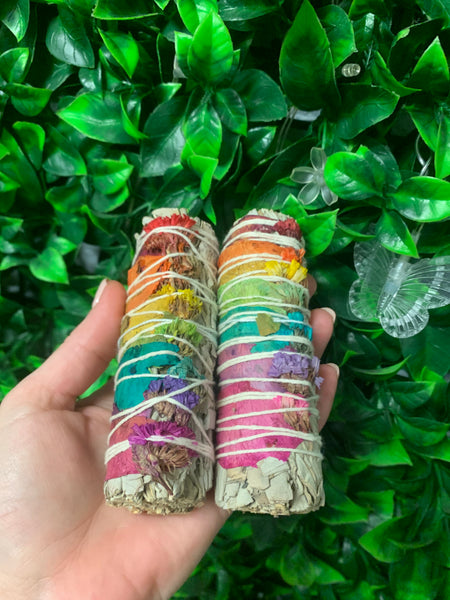 Sage & Rose/Floral Petal Smudge Stick