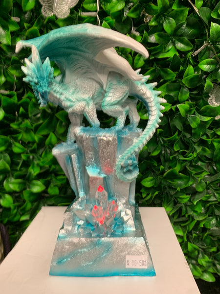 16cm Guardian Ice Dragon with Light Up Crystal Lair