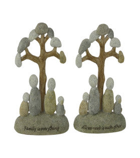 Inspirational Rock Family Under Tree