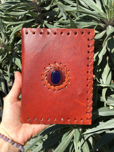Leather Journal with Gemstone