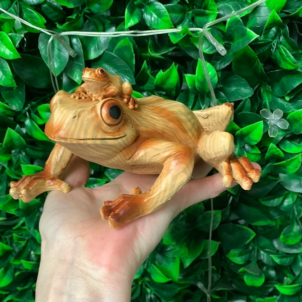 Carved Frog and Baby