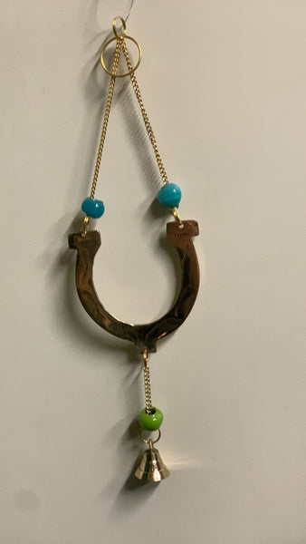 Brass Single Bells with Beads