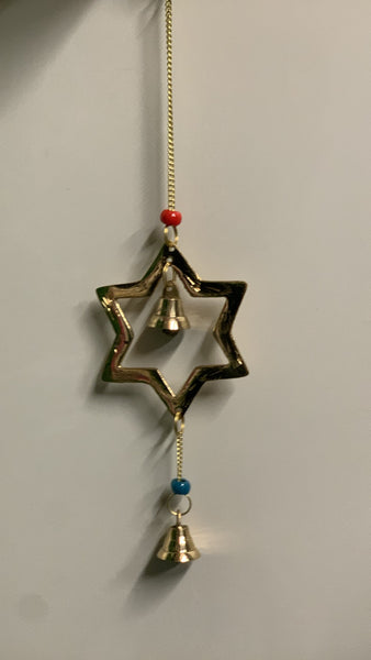 Brass Single Bells with Beads