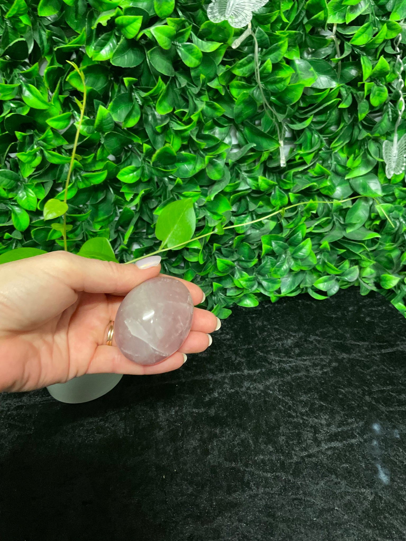 Rose Quartz Palm Stone