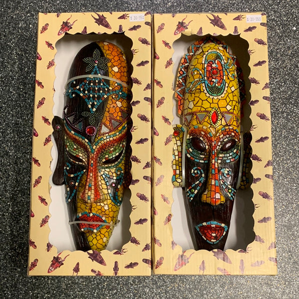 Mosaic African Mask 35cm