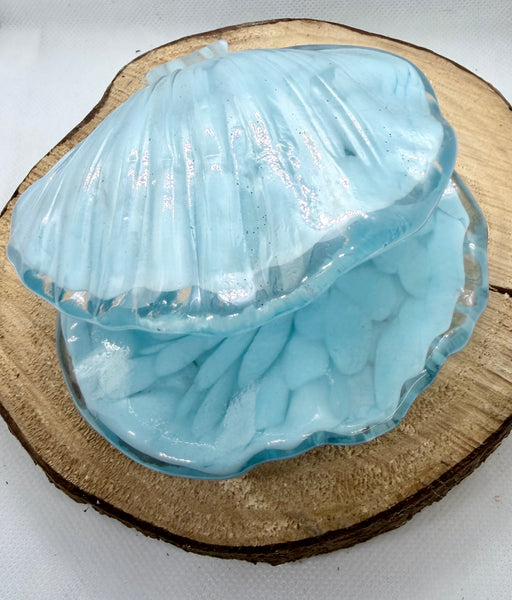 Glass Pearl Shell -soft blue