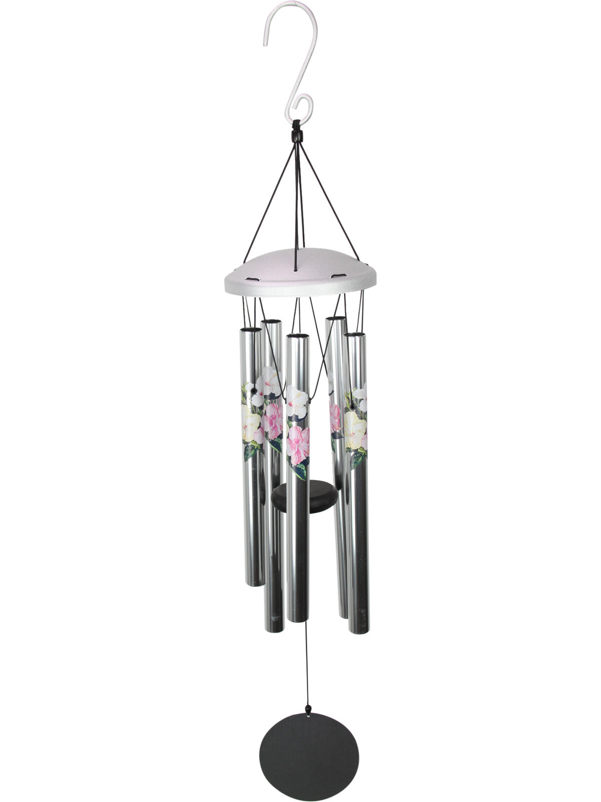 Silver Tuned Harmonious Wind Chime - Flower Print
