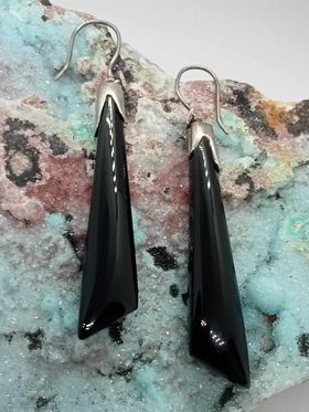 black obsidian earrings