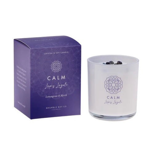 Crystal Candle - Calm - Lapis Lazuli