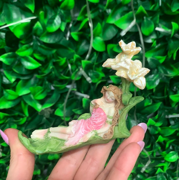 Fairy on Flower Bed
