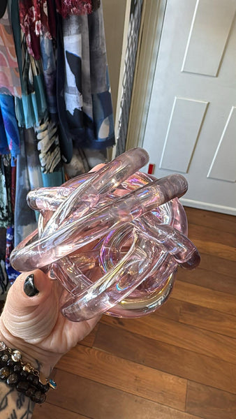 Endless Knot Mirror Metallic Pink