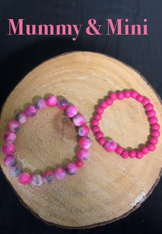 Mummy & Mini bracelet set