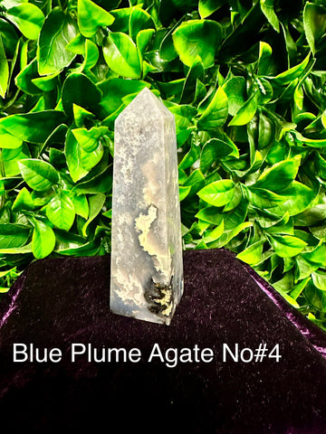 Blue Plume Agate Tower #4