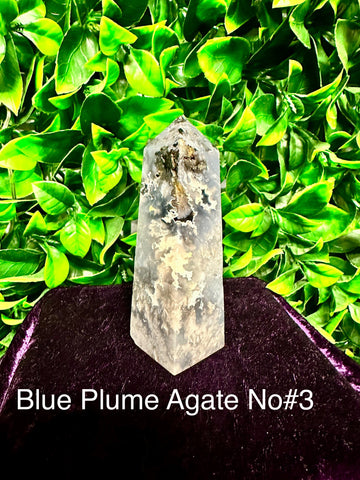 Blue Plume Agate Tower #3