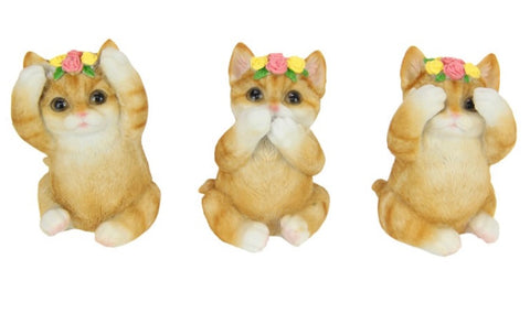 Wise Sitting Cat Set