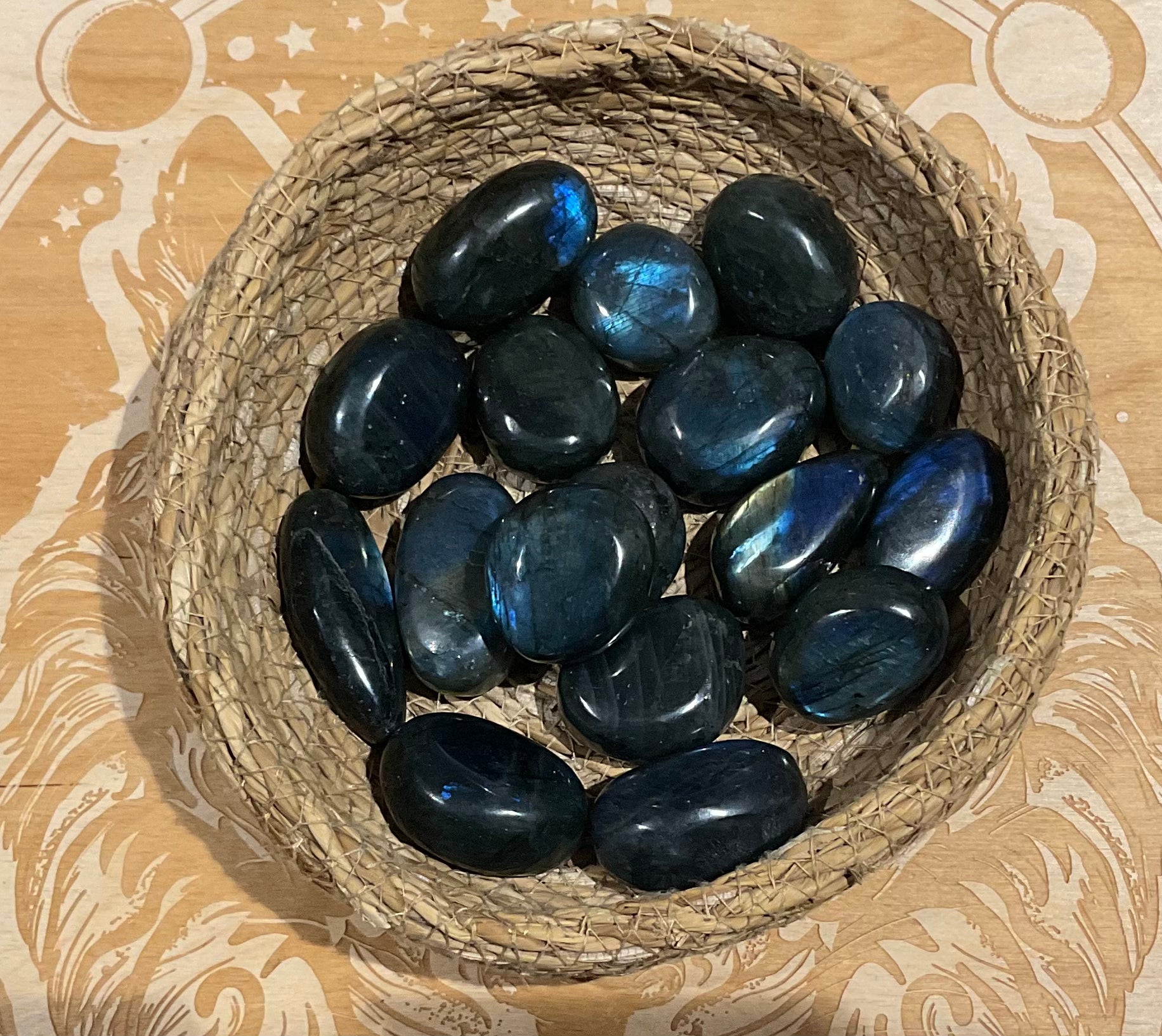 Labradorite palm stones