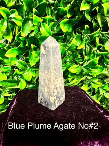 Blue Plume Agate Tower #2