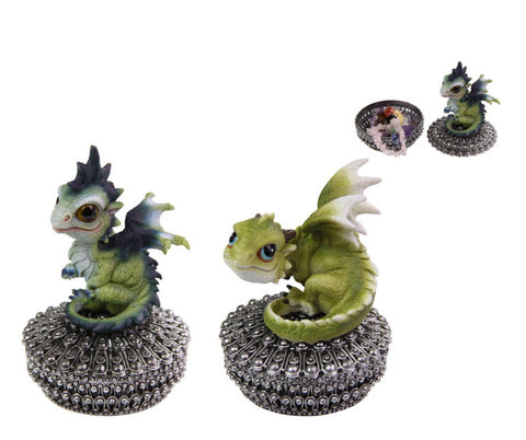 Dragon on Silver Trinket Box