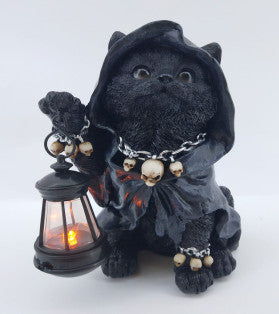 Witch Cat Holding a Lantern
