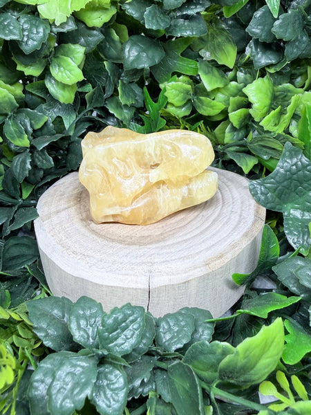 Orange Calcite Dino Skull
