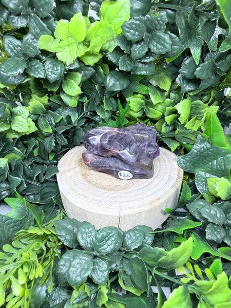 Amethyst Dino Skull