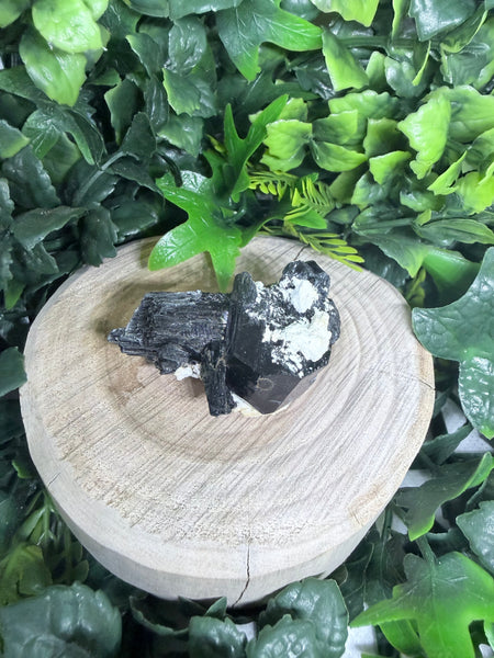 Black Tourmaline In Feldspar