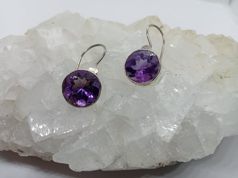 Amethyst Earrings A+ Faceted