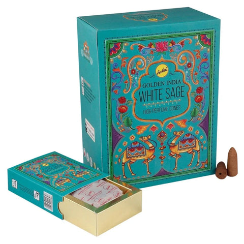 White sage Backflow jumbo incense cone