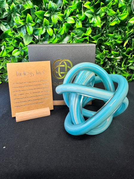 Endless Knot Turquoise Blue & Gold
