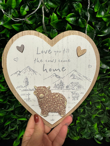 Highland Cow hanging Plaque