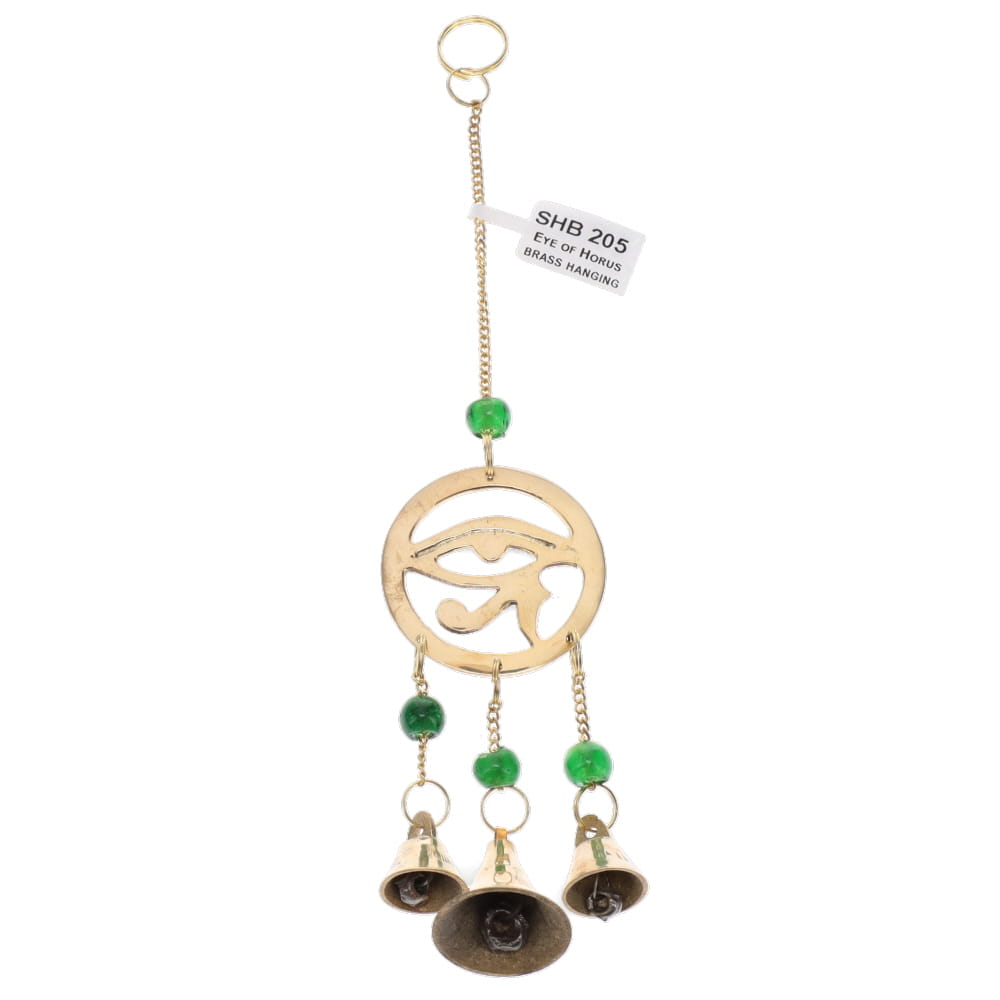 Brass Hanging Bells - Eye of Horus