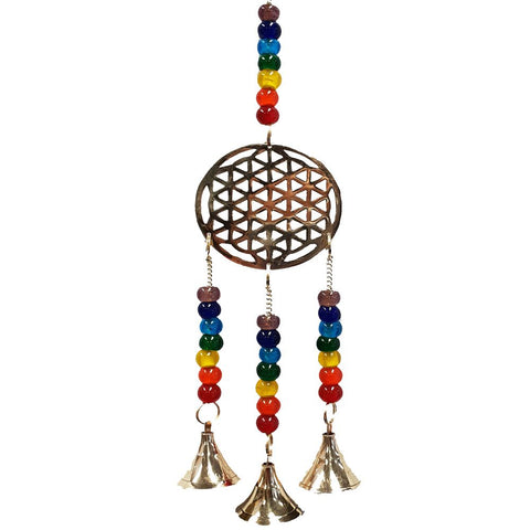 Bells - Flower of Life with Chakra Beads
