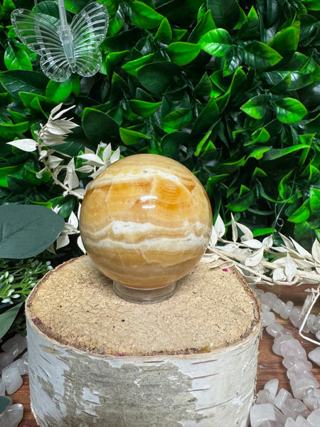 Orange Calcite Sphere 330g
