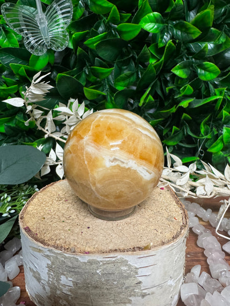Orange Calcite Sphere 330g