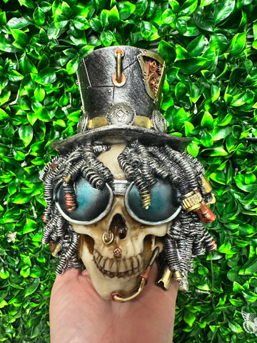 Steampunk skull with dreads