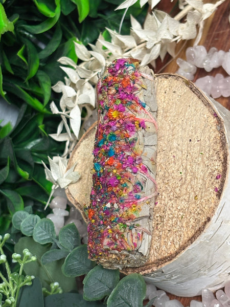 Sage & Rose/Floral Petal Smudge Stick