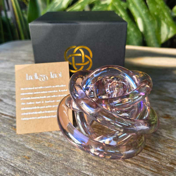 Endless Knot Mirror Metallic Pink