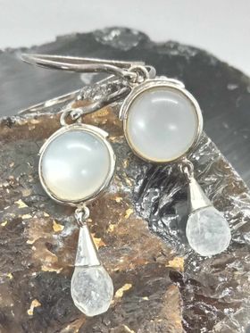 Rainbow Moonstone Earrings